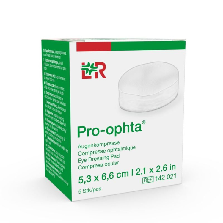 Pro-ophta Augenkompressen 5.3x6.6cm ստերիլ 5 Stk