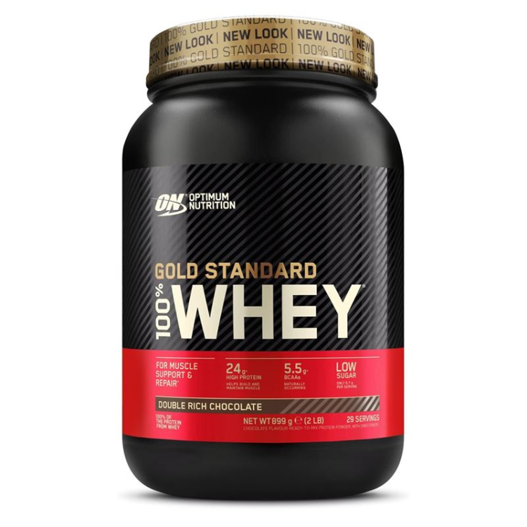 OPTIMUM 100% Whey Gold Standard Chocolate Double Rich 2lb can 900 g