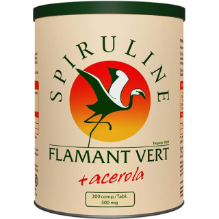 Spirulina Flamant Vert + Acerola (C vitamini) tablet 500 mg 300 adet