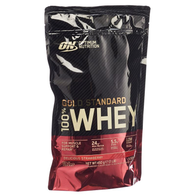 OPTIMUM 100% Whey Gold Standard Strawberry bag 450 g