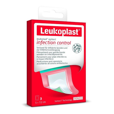 Leukoplast leukomed sorbact 7.2x5cm st