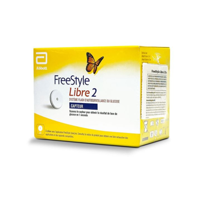 ឧបករណ៍ចាប់សញ្ញា Abbott FreeStyle Libre 2 រយៈពេល 14 ថ្ងៃ។