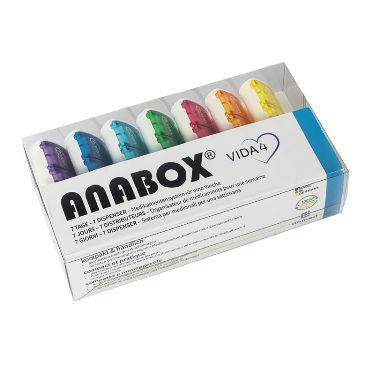 ANABOX Medidisp 7 Tage Vida 4 4 Fächer/Tag D/F/I