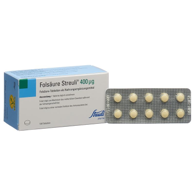 Фолиева киселина Streuli tablets 400 mcg 100 бр