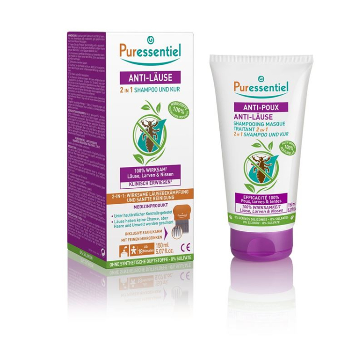 Puressentiel® Anti-lice Shampoo Mask 2-in-1 + Tb Sisir 150 ml