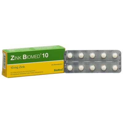 ZINK BIOMED 10 film-coated tablets