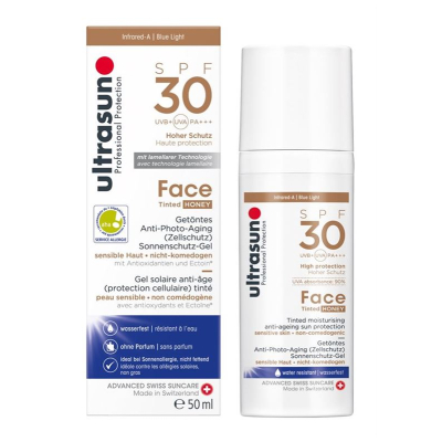 Ultrasun face tinted honey spf 30 50 מ"ל