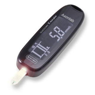 Glucocard X-mini plus kit meteran glukosa darah hitam