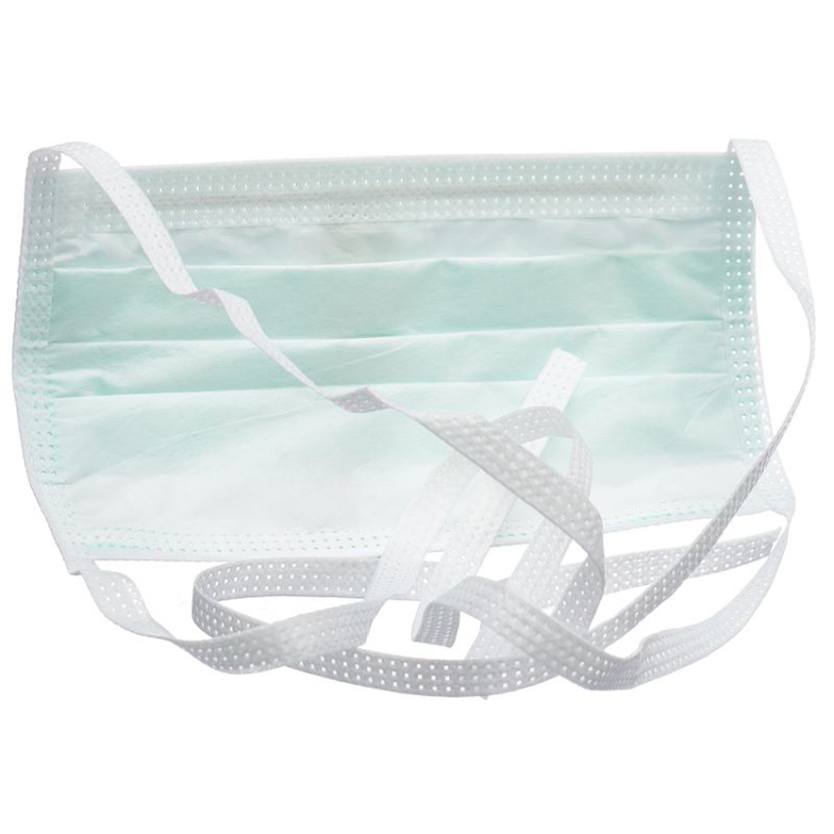 Halyard surgical mask anti fog green type II disp 50pcs