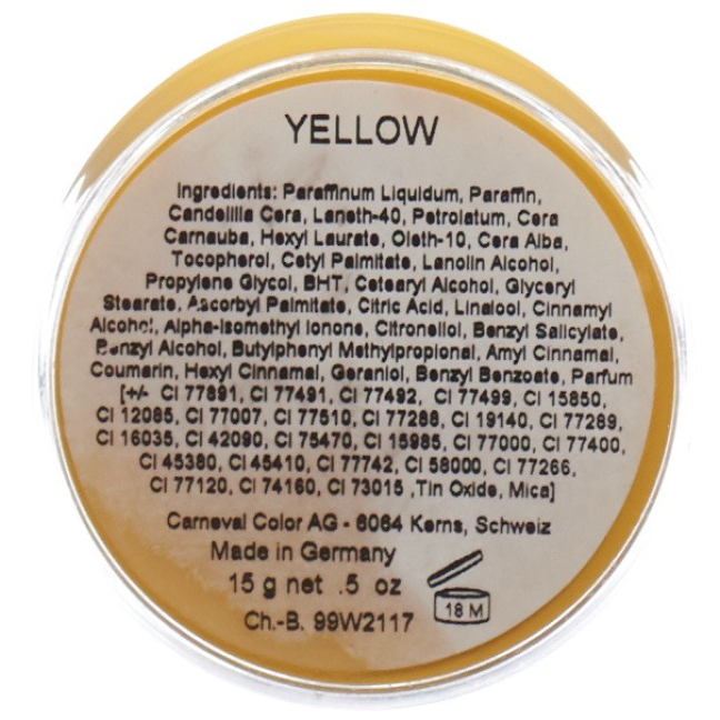 Carneval Color Fettschminke gelb Ds 15 ml