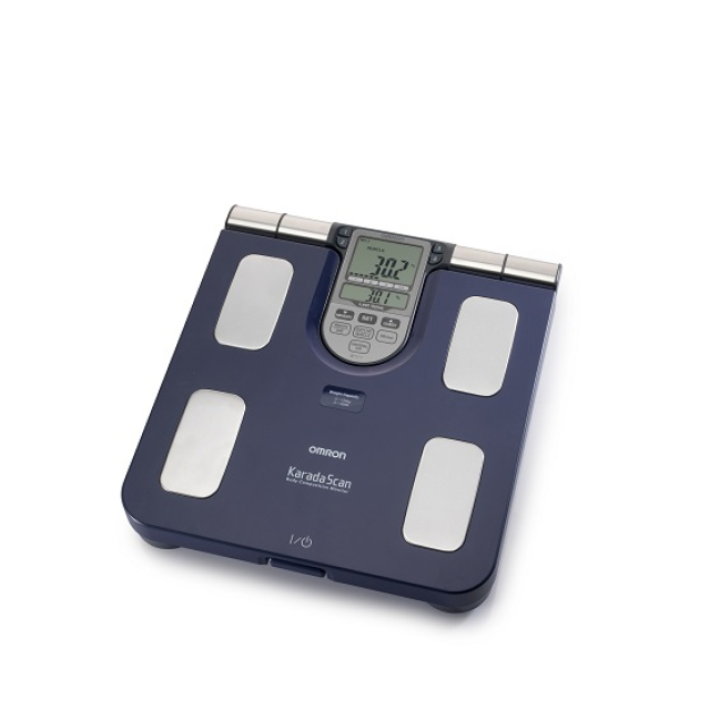 Уред за измерване на телесни мазнини Omron BF511 със скала синя