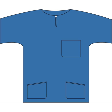 Barrier Scrub Suit Shirt L blue 48 pcs