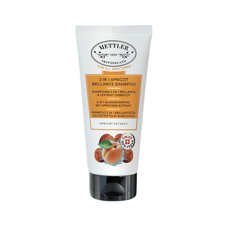 Mettler shampoing brillance 2 en 1 à l'extrait d'abricot 200 ml