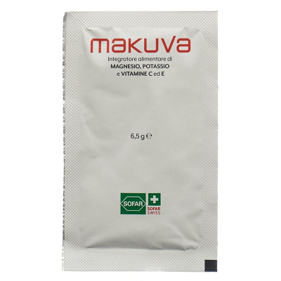 Makuva Orangeschmack su magnio kaliu ir vitaminu C ir E 30 bag 6,5 g