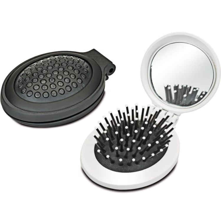 Brosse à cheveux pliante Trisa Basic Travel avec miroir