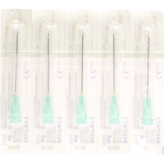 Nipro disposable needles 0.8x40mm 21Gx1 1/2 green