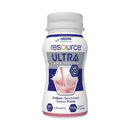 Resource Ultra High Protein XS Erdbeer 4 Fl 125 מ"ל