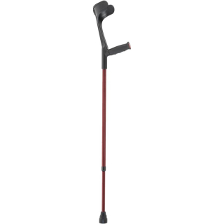 Ossenberg crutch with red/black soft grip 140kg 1 pair