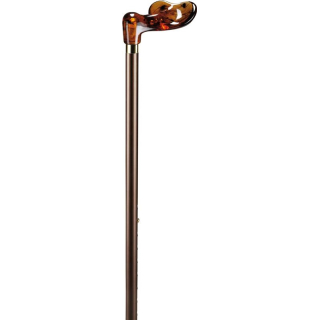 Bâton métallique Ossenberg bronze 74-94cm Poignée Ortho droite