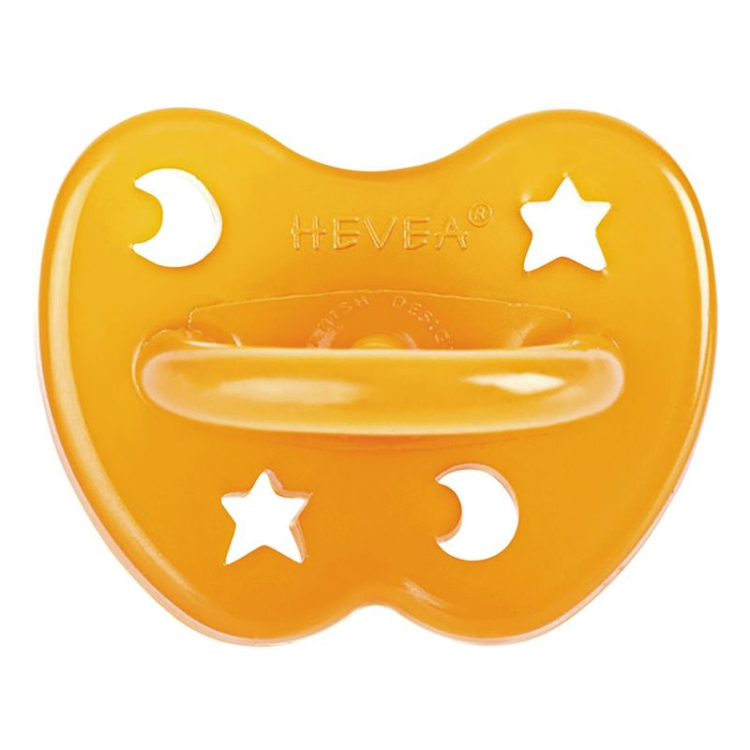 HEVEA Schnuller Orthodontic Star & Moon 0-3M