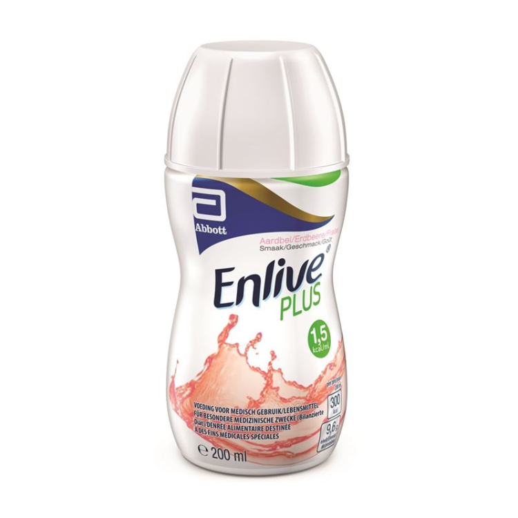 Enlive Plus nestemäinen mansikka 30 pulloa 200 ml