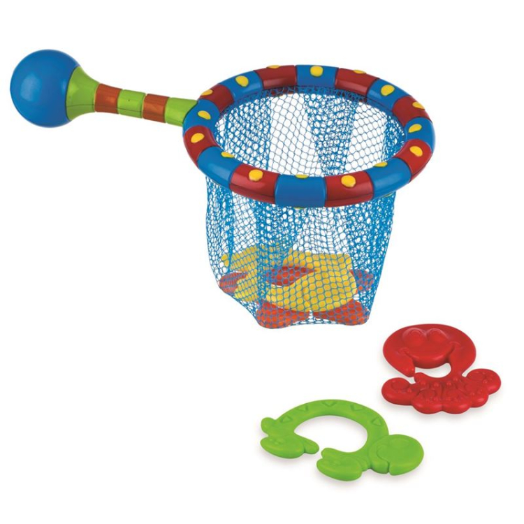 NUBY buntes Fischernetz Set m 4 speelfiguren