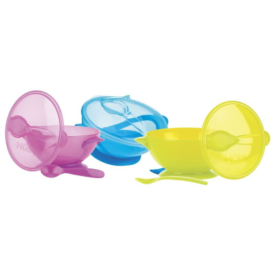 NUBY porridge bowl with suction cup 400ml and spoon