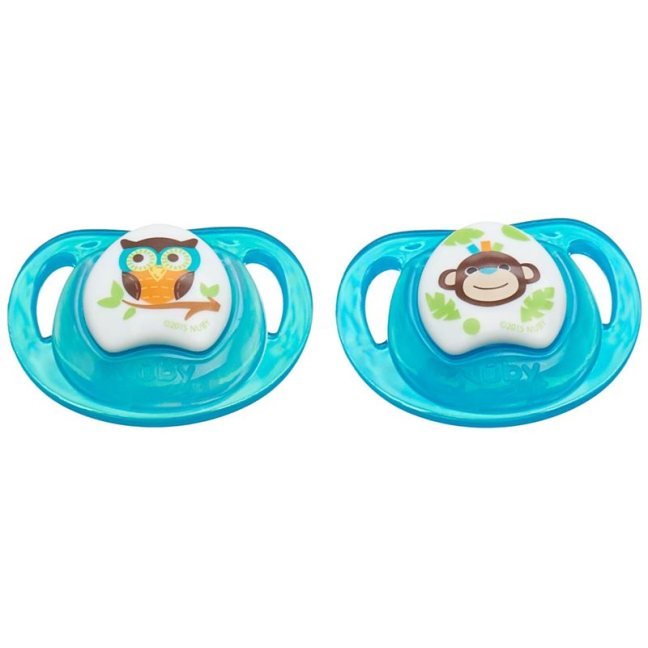 Nuby Nuggi Prisma Orthodontic 0-6 Months - 2-Piece Pack