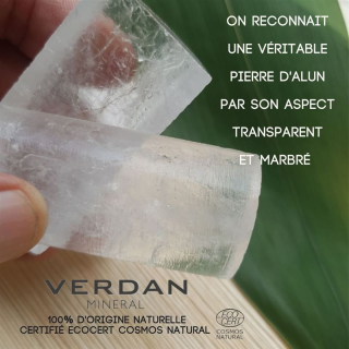 Verdan Alaunstein Marbor Deodorant Stick Mineral 100% looduslikku päritolu Ecocert 170 g