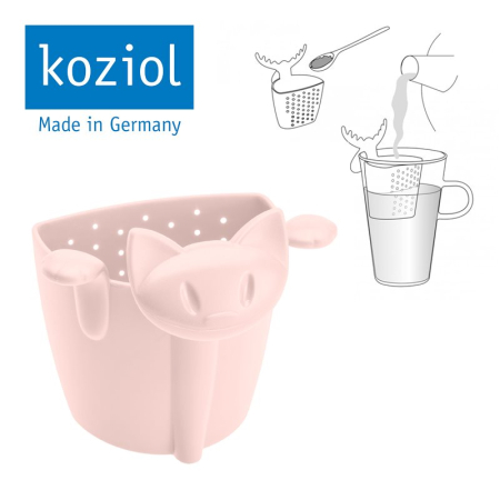 Herboristeria tea strainer Koziol Miaou rose