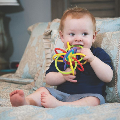 Nuby lots a loops rattle teether 6m+