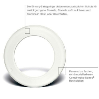NATURA CONVEX įdėklo žiedai 35mm balti 5 vnt