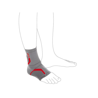 MALLEO SENSA 脚踝绷带 S，右，珍珠灰