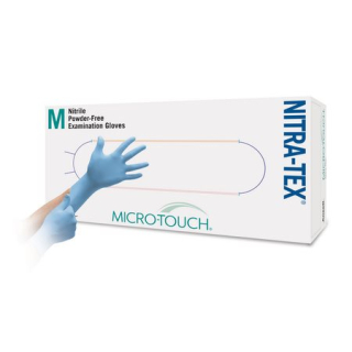 Micro-Touch Nitra-Tex tekshiruv qo'lqoplari XS qutisi 100 dona