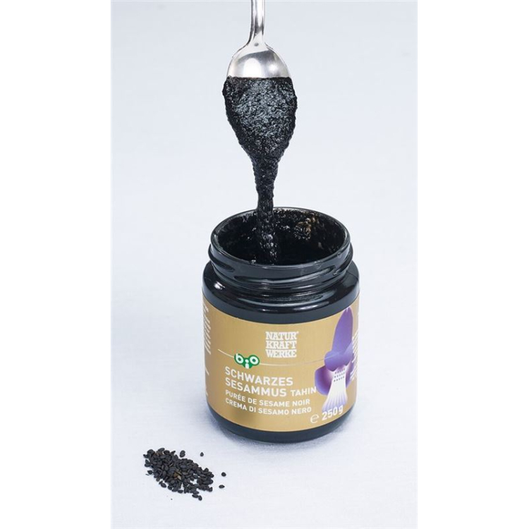 NaturKraftWerke Black Sesame Mush Tahin Organic/kbA 250 g