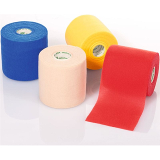 Haftelast bandage de fixation cohésif sans latex 6cmx20m rouge 6 pcs