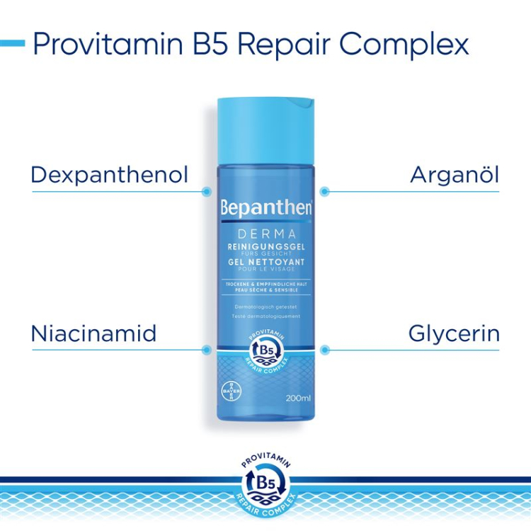 BEPANTHEN DERMA Reinigingsgel voor Gesicht