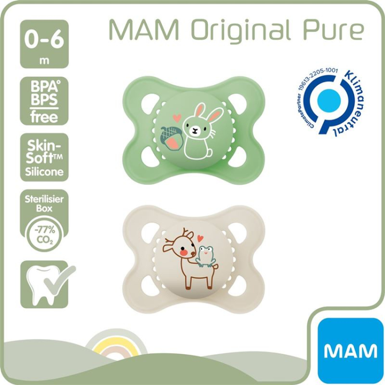 MAM Original Nuggi Pure Silikon 0-6m