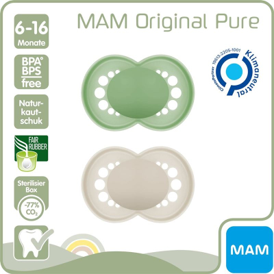 MAM Original Nuggi Pure Kautschuk 6-16 Monate