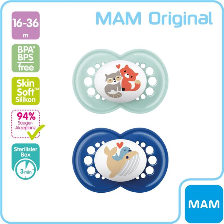 MAM Original Nuggi Silikon 16-36m Ragazzo