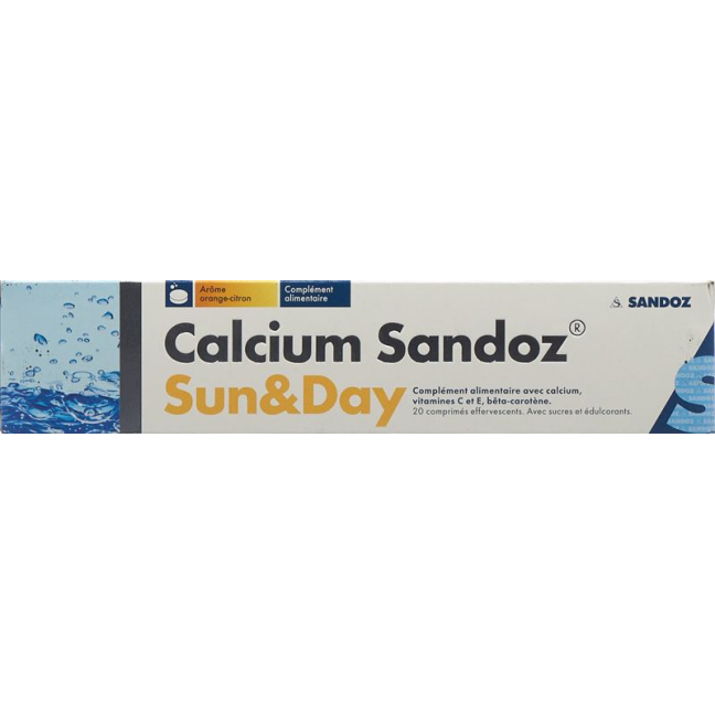 Calcium Sandoz Sun & Day Brausetabl Ds 20 Stk