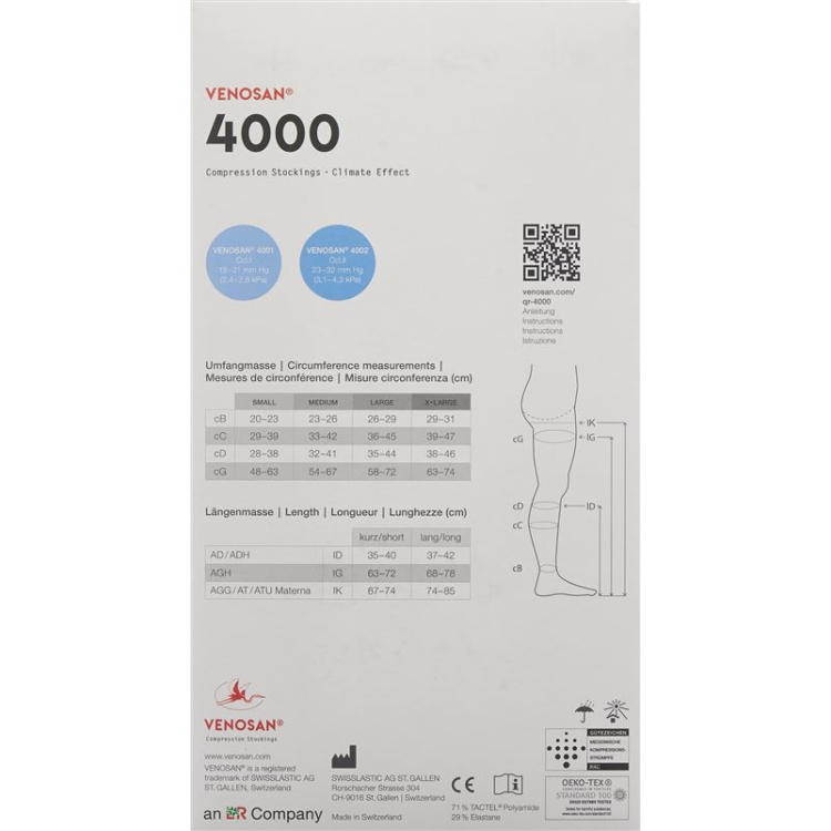 VENOSAN 4001 A-GH KKL1 S زوج واحد من الرمال المفتوحة