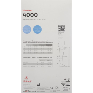 VENOSAN 4001 A-DH KKL1 M کوتاه مشکی باز 1 جفت