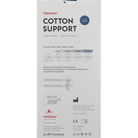 Venosan COTTON SUPPORT Socks A-D M jeans 1 pair
