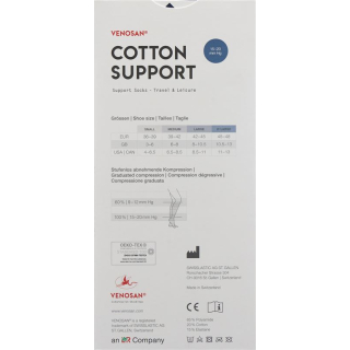 Venosan COTTON SUPPORT Socks A-D XL anthracite 1 pair