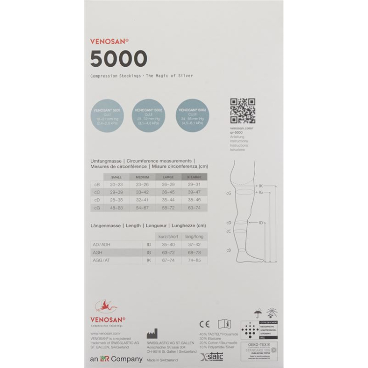 VENOSAN 5001 A-GH KKL1 M къс отворен пясък 1 чифт