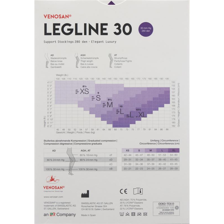 Venosan Legline 30 A-GHS M сахара 1 пара