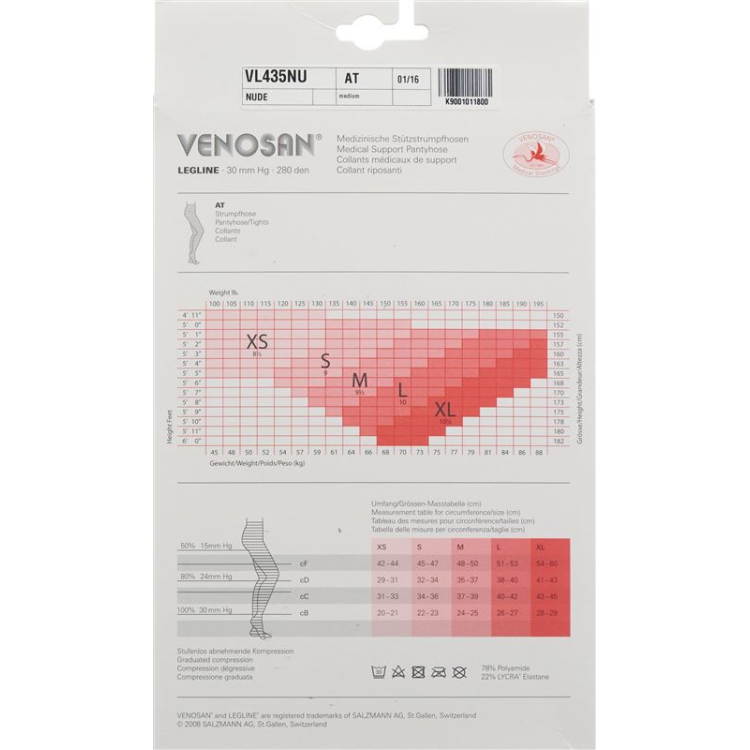 VENOSAN LEGLINE 30 A-T XL akt 1 paar