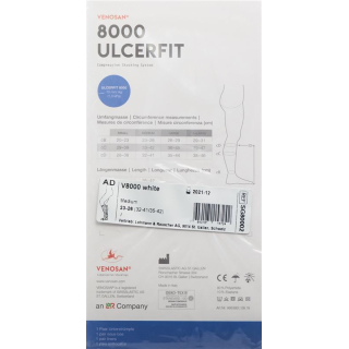 VENOSAN 8000 Ulcerfit A-D XL 10 מ"מ כספית 1 זוג