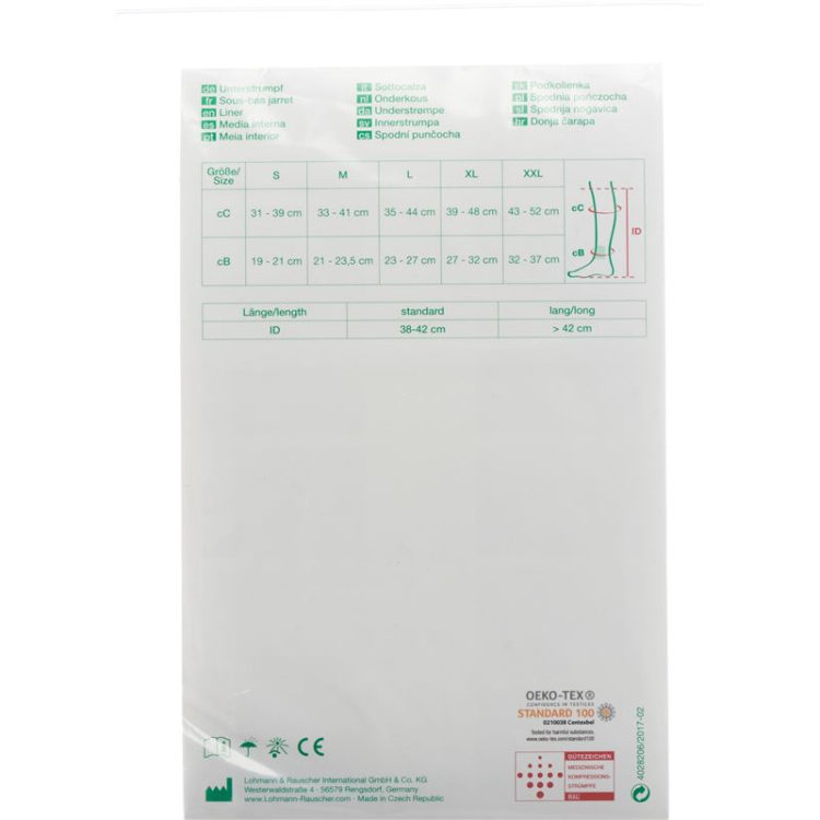 Actico UlcerSys sub stocking M standard white 3 Stk